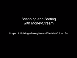 Peter Worden - Scanning & Sorting with Money Stream