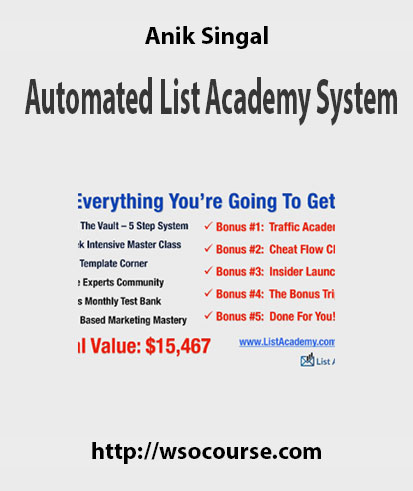 Anik Singal – Automated List Academy System